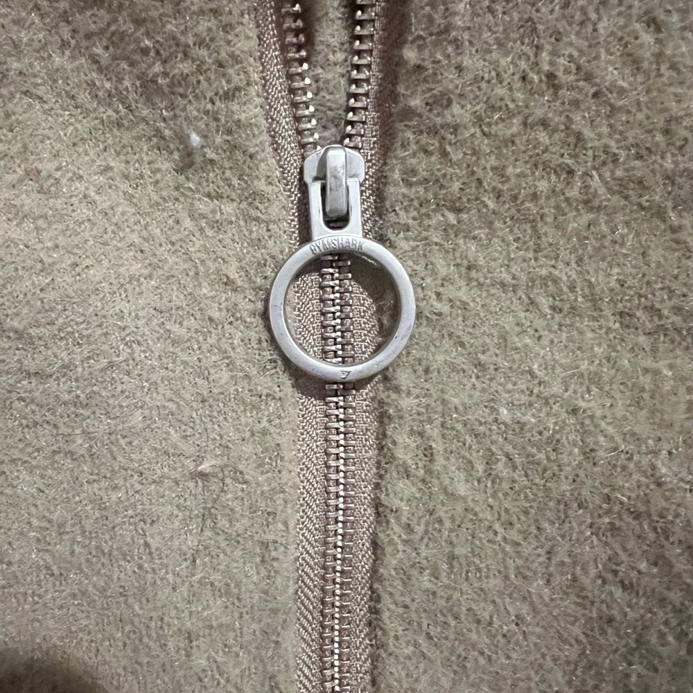 Gymshark (Whitney Simmons collab) Tan Fleece Zip-Up Jacket - Picture 6 of 7